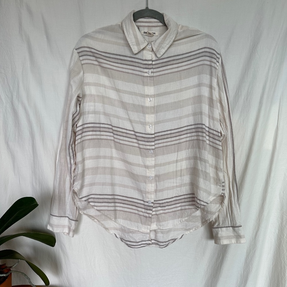 BILLABONG TAN FLANNEL - Size Medium